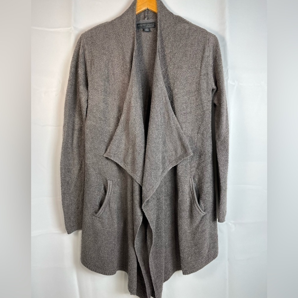 Barefoot Dreams CozyChic Lite Open Front Womens Cardigan Pockets Soft Cozy S/M